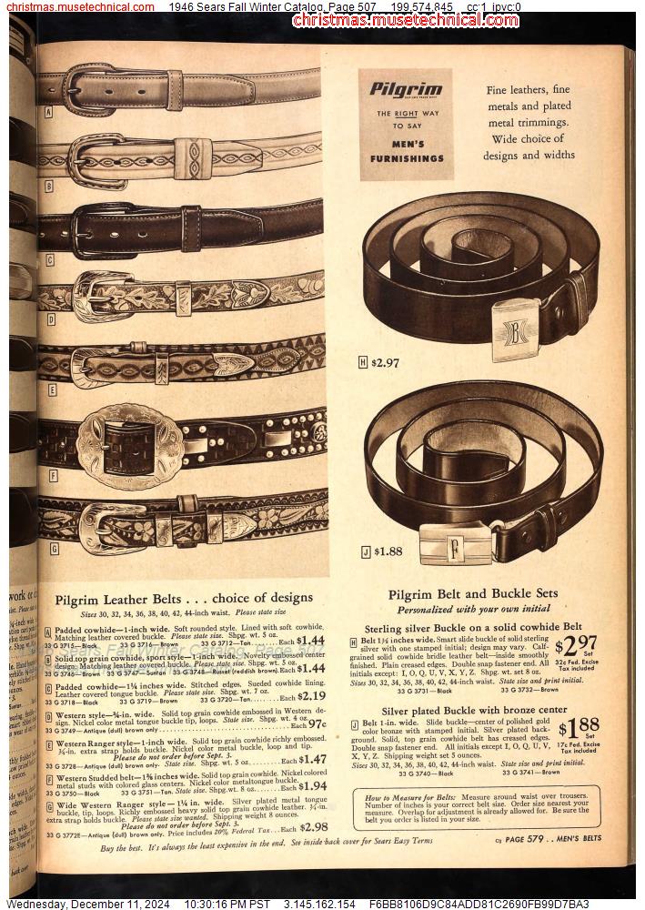 1946 Sears Fall Winter Catalog, Page 507