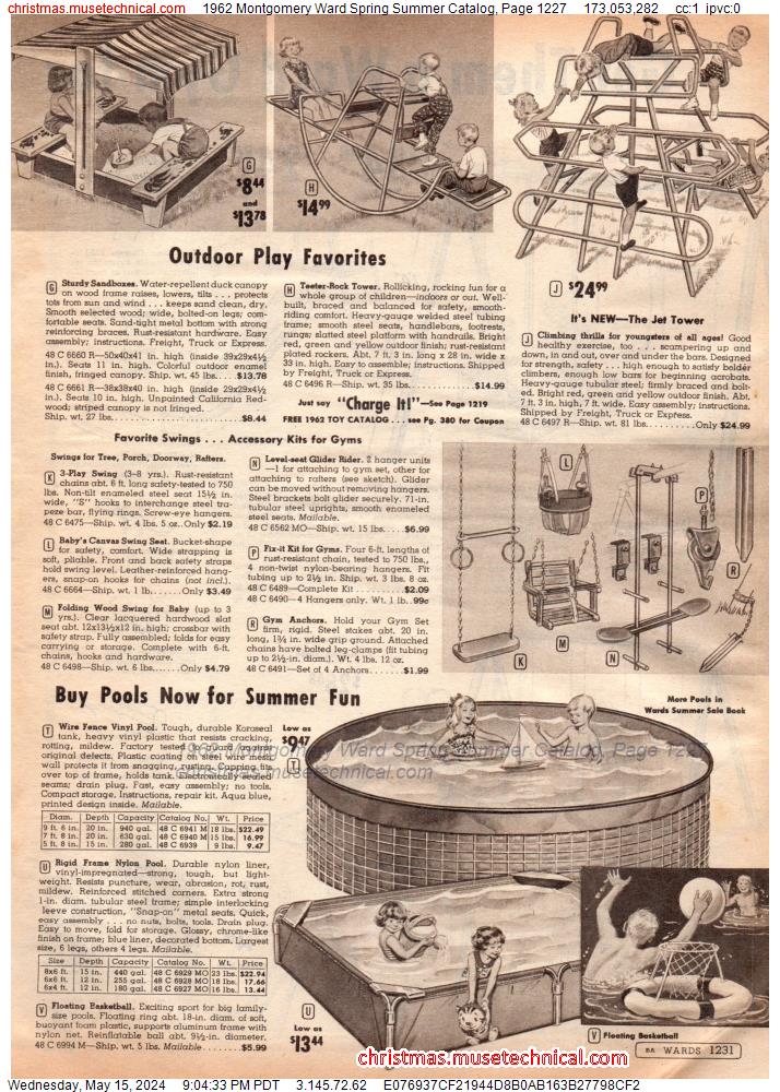 1962 Montgomery Ward Spring Summer Catalog, Page 1227