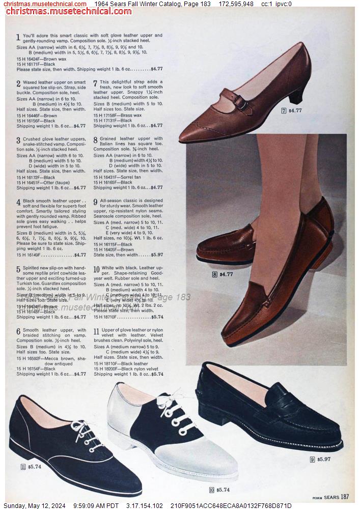 1964 Sears Fall Winter Catalog, Page 183