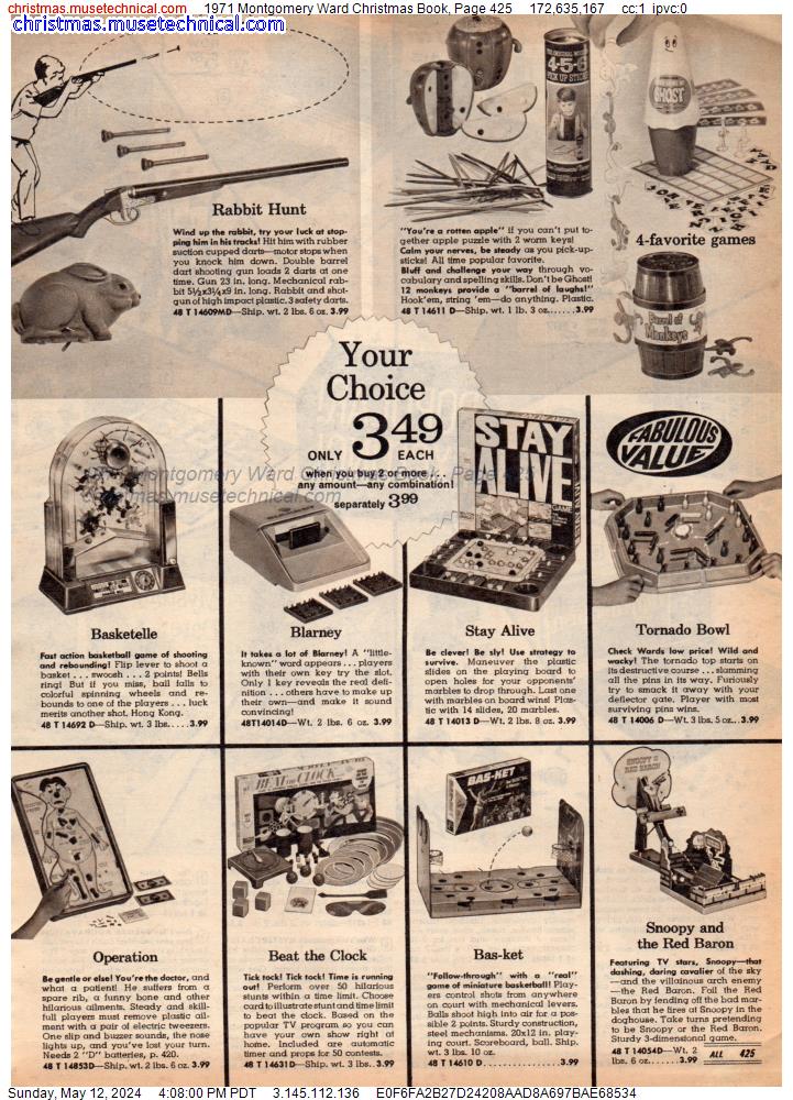 1971 Montgomery Ward Christmas Book, Page 425