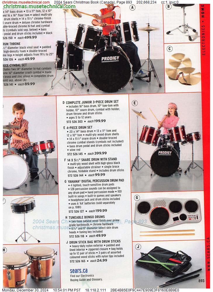 2004 Sears Christmas Book (Canada), Page 893