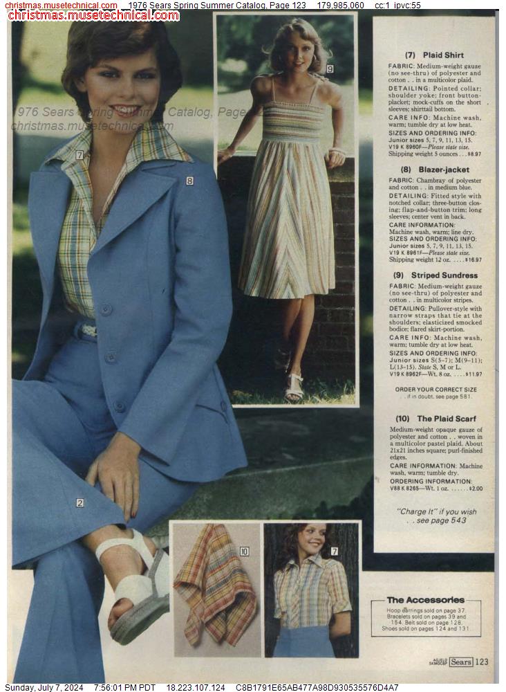 1976 Sears Spring Summer Catalog, Page 123