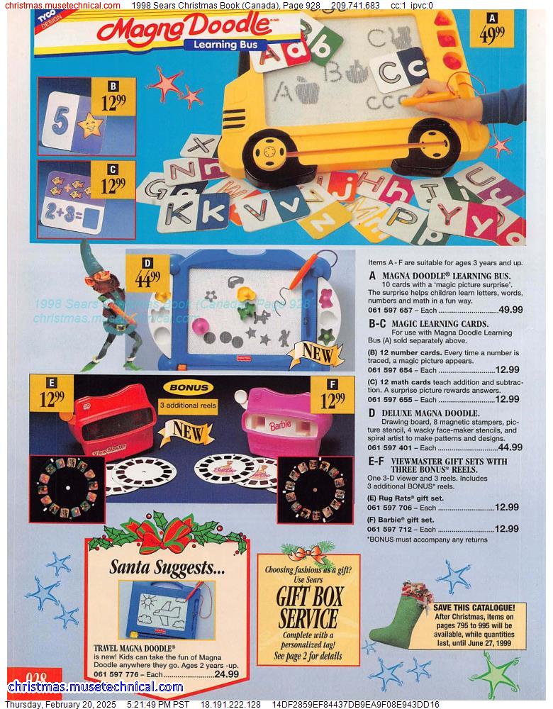 1998 Sears Christmas Book (Canada), Page 928