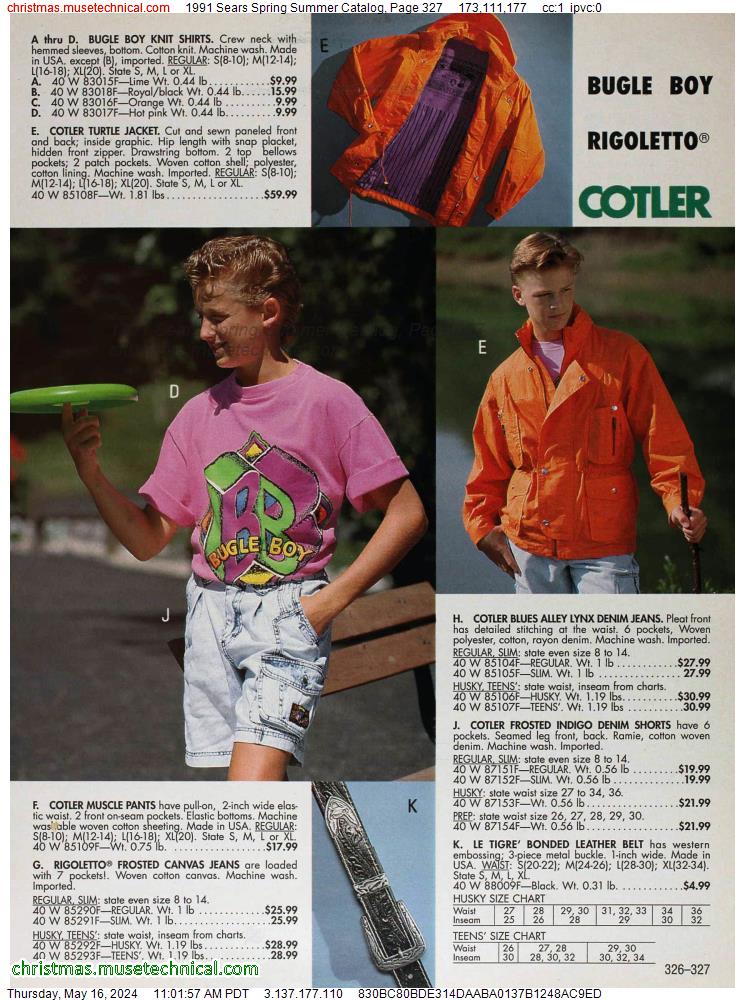 1991 Sears Spring Summer Catalog, Page 327