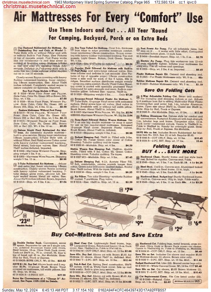 1963 Montgomery Ward Spring Summer Catalog, Page 965
