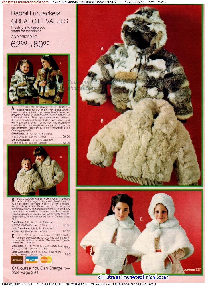 1981 JCPenney Christmas Book, Page 233