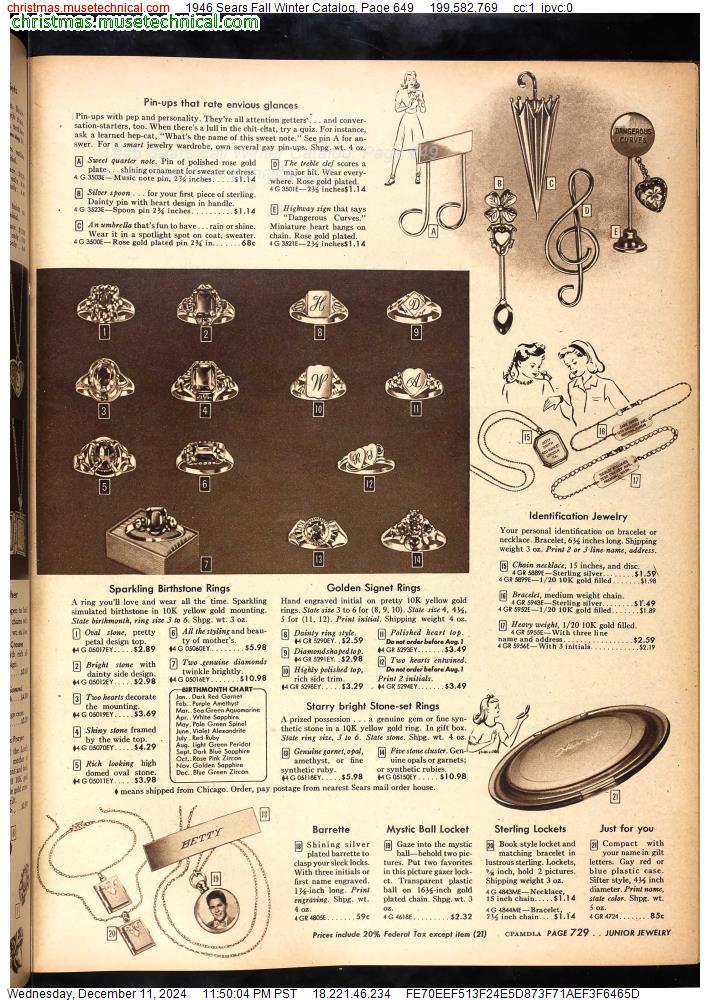 1946 Sears Fall Winter Catalog, Page 649