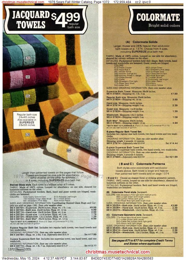 1976 Sears Fall Winter Catalog, Page 1372
