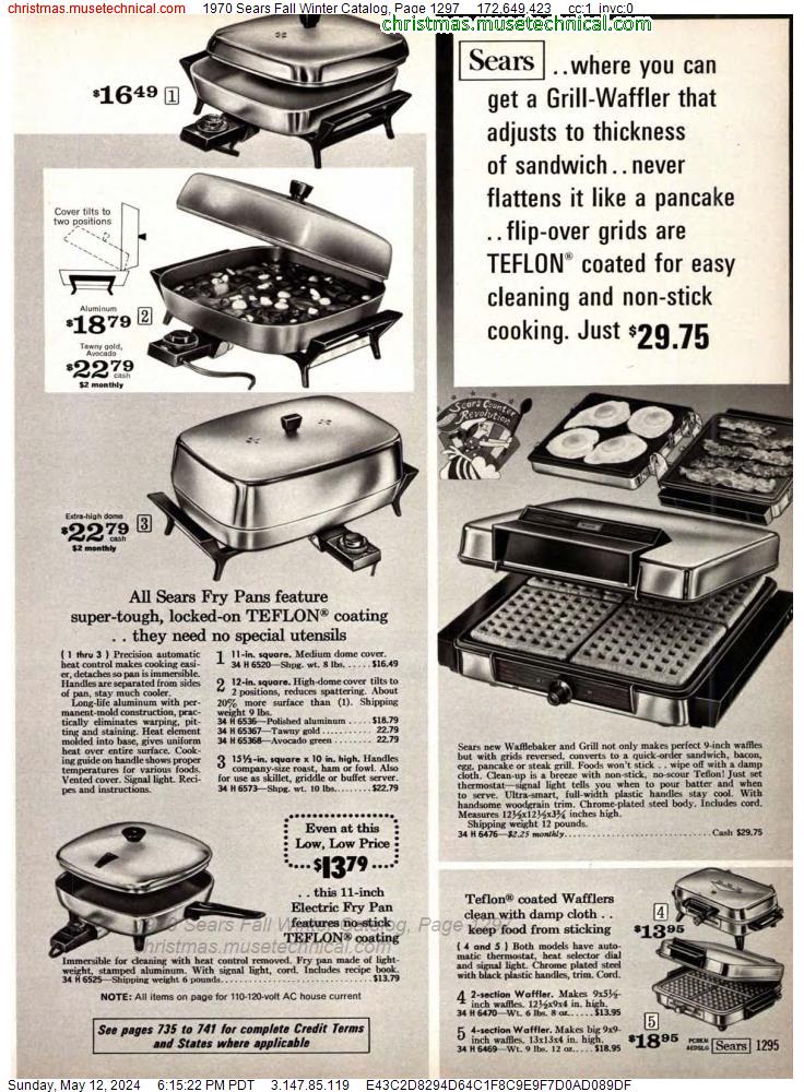 1970 Sears Fall Winter Catalog, Page 1297