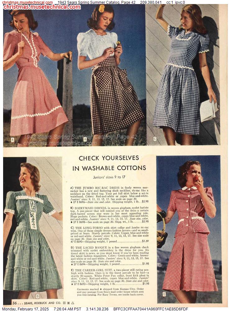 1943 Sears Spring Summer Catalog, Page 42