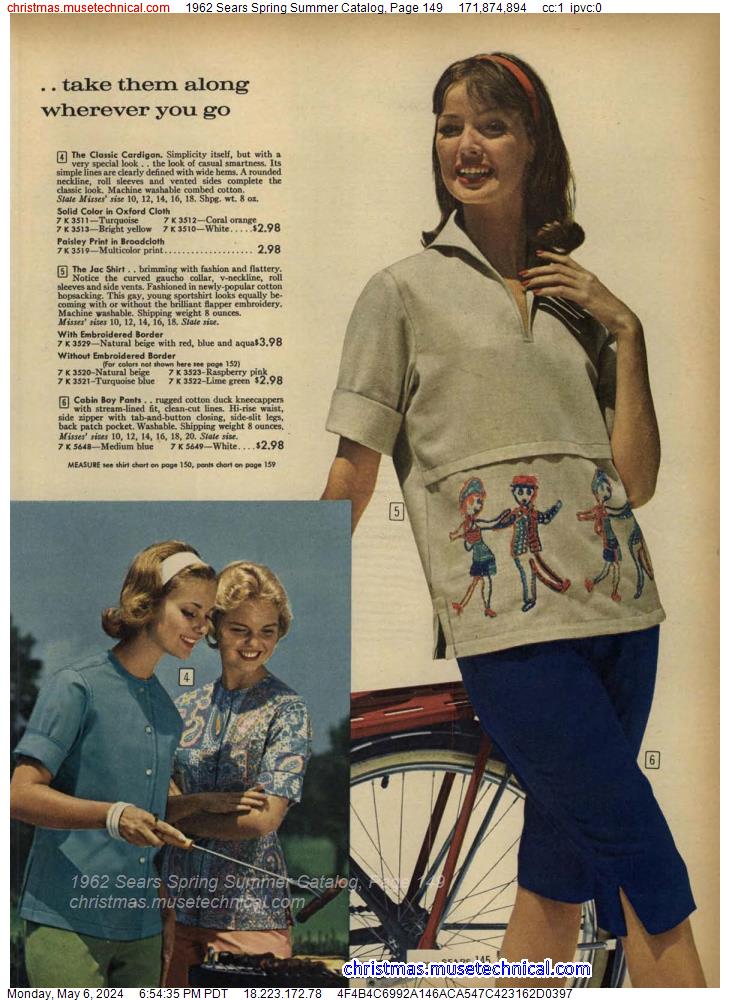 1962 Sears Spring Summer Catalog, Page 149