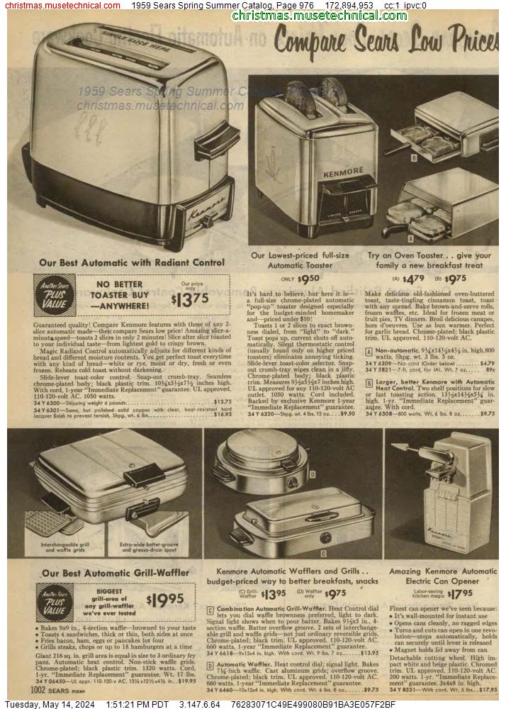 1959 Sears Spring Summer Catalog, Page 976