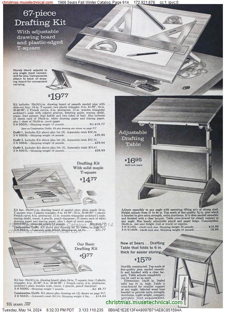 1966 Sears Fall Winter Catalog, Page 914