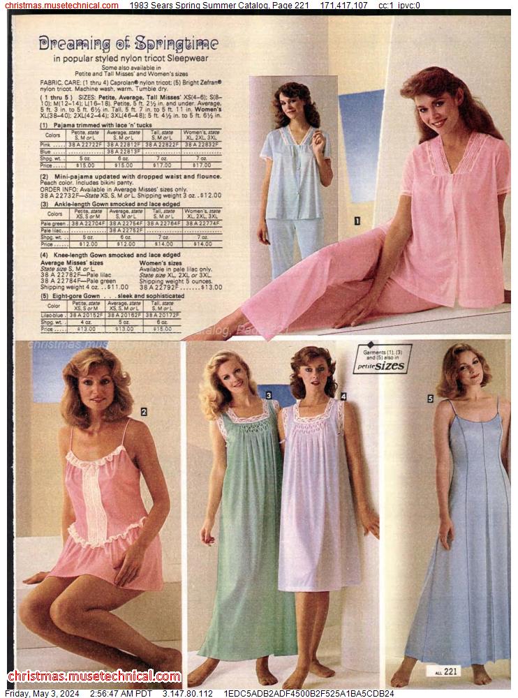 1983 Sears Spring Summer Catalog, Page 221