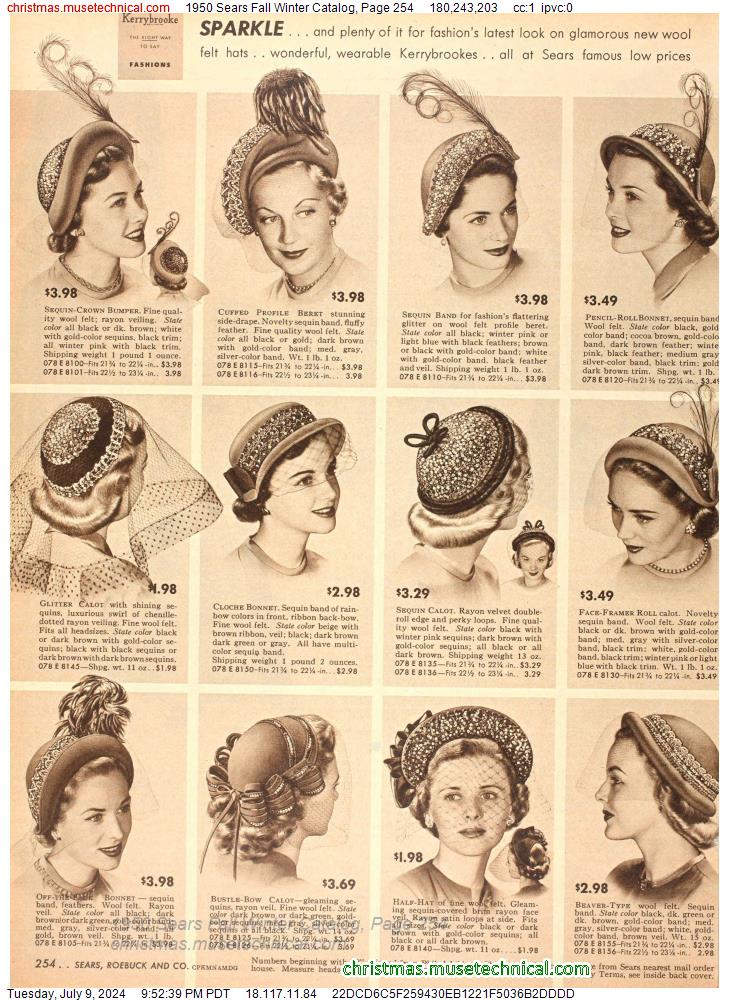 1950 Sears Fall Winter Catalog, Page 254
