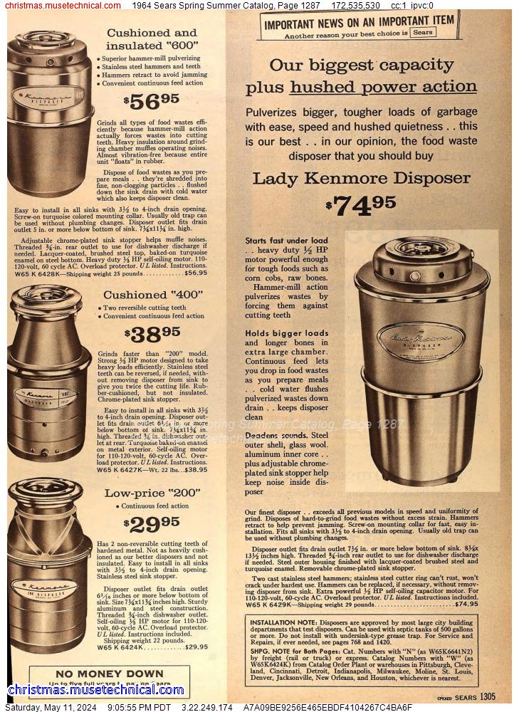 1964 Sears Spring Summer Catalog, Page 1287