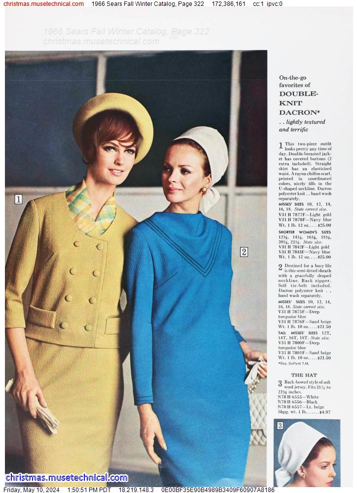 1966 Sears Fall Winter Catalog, Page 322