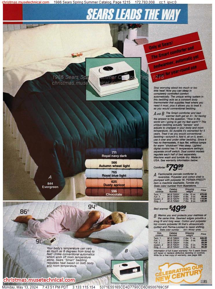 1986 Sears Spring Summer Catalog, Page 1215
