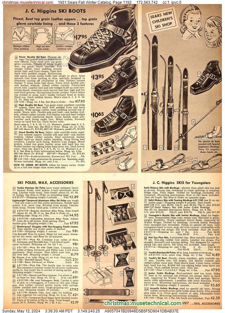 1951 Sears Fall Winter Catalog, Page 1193