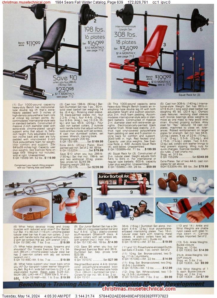 1984 Sears Fall Winter Catalog, Page 639