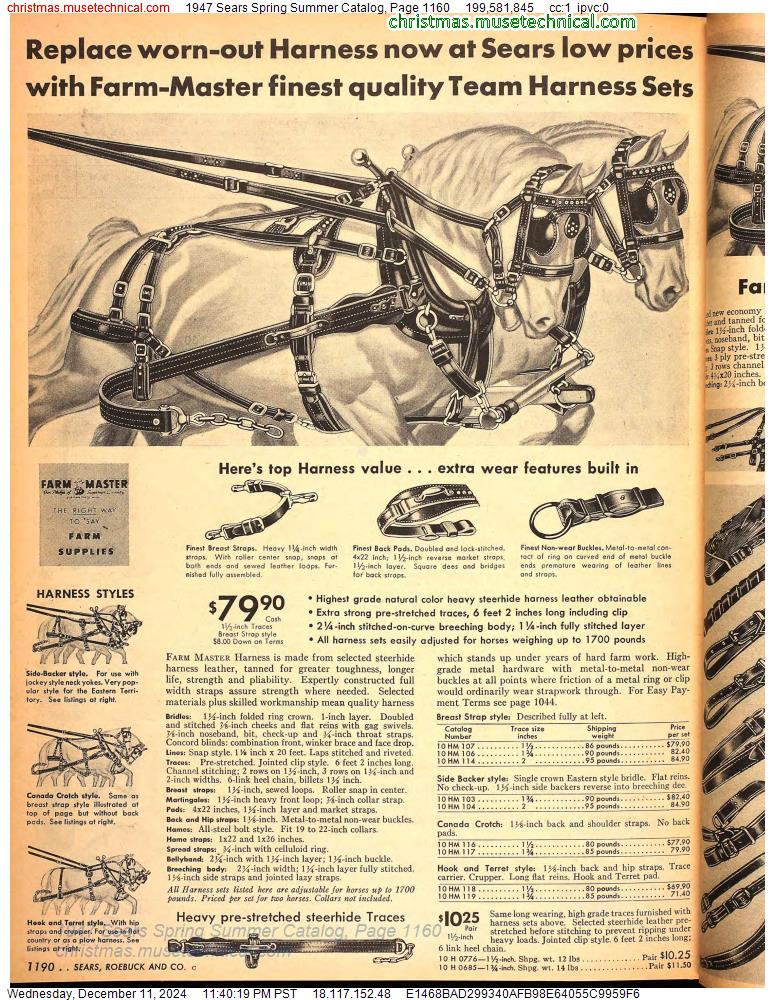 1947 Sears Spring Summer Catalog, Page 1160