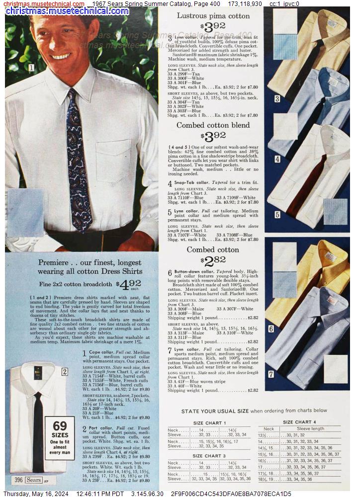 1967 Sears Spring Summer Catalog, Page 400