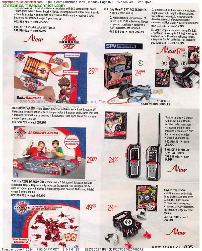 2009 Sears Christmas Book (Canada), Page 871