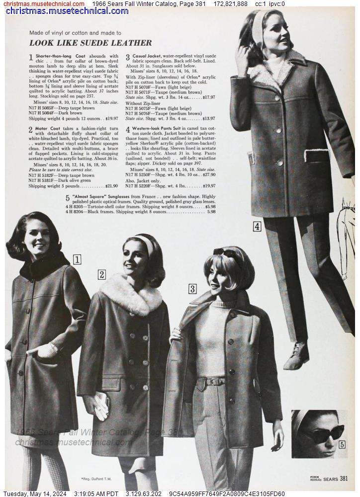 1966 Sears Fall Winter Catalog, Page 381