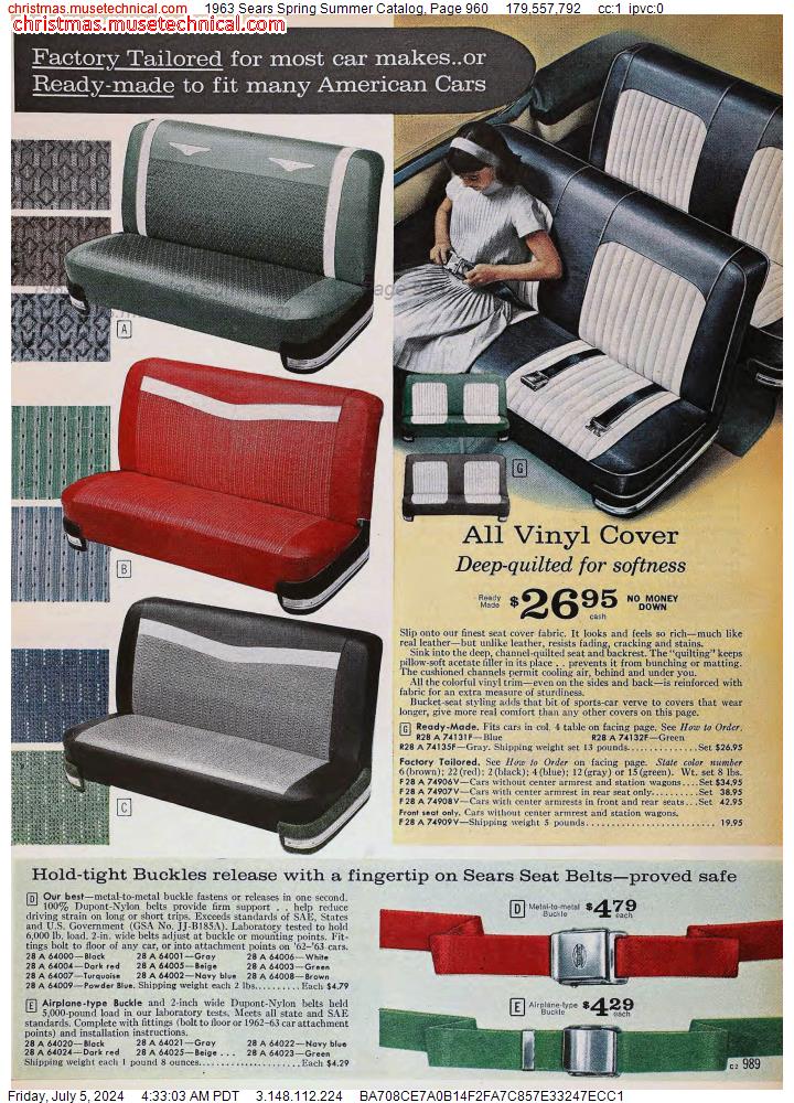 1963 Sears Spring Summer Catalog, Page 960
