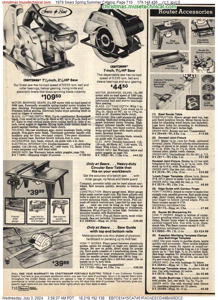 1978 Sears Spring Summer Catalog, Page 710