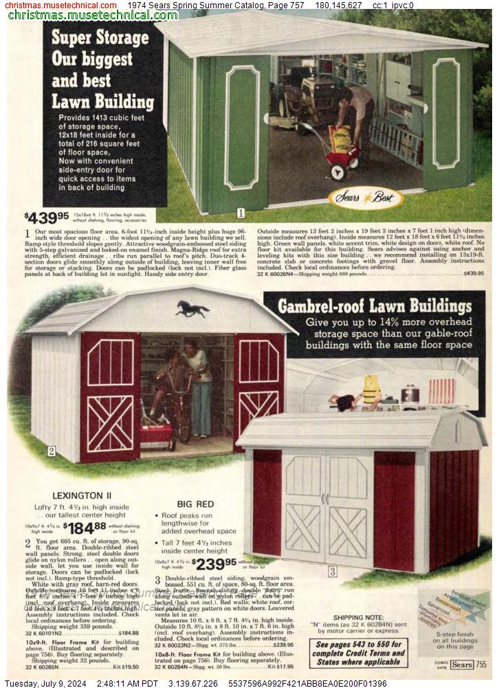 1974 Sears Spring Summer Catalog, Page 757