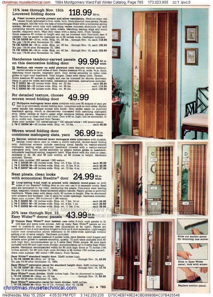 1984 Montgomery Ward Fall Winter Catalog, Page 765