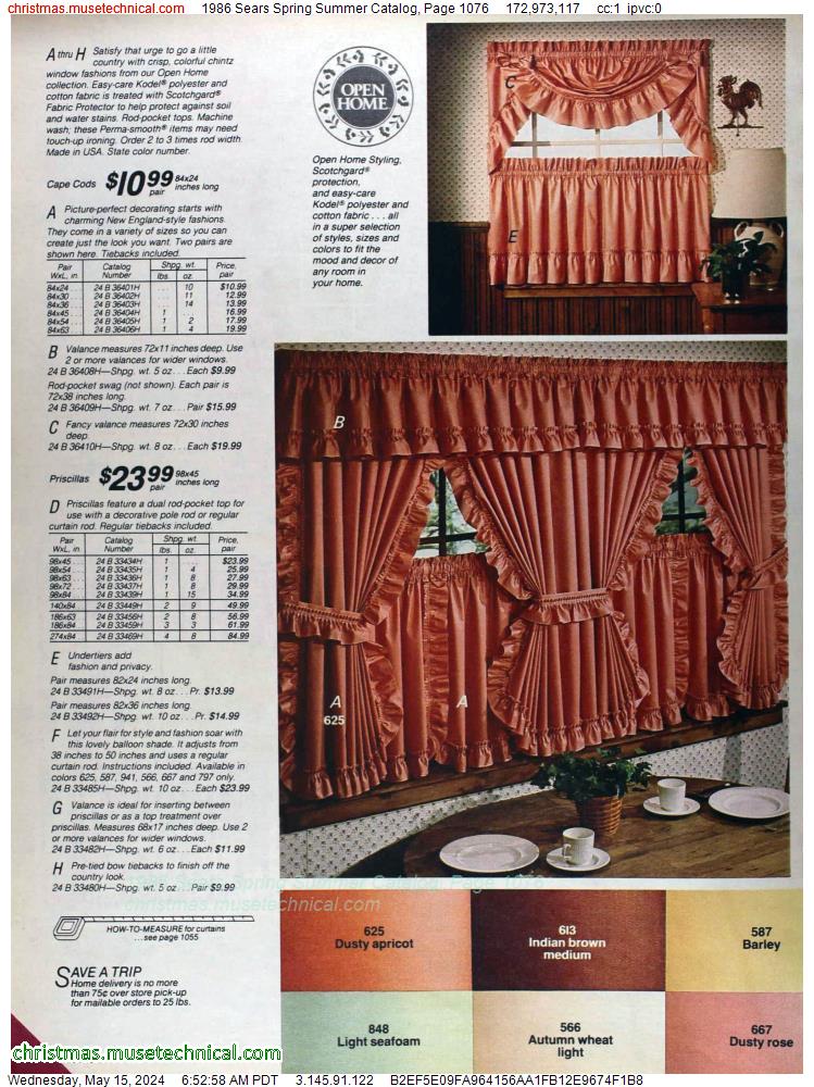 1986 Sears Spring Summer Catalog, Page 1076