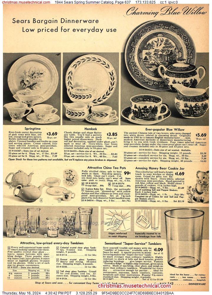 1944 Sears Spring Summer Catalog, Page 637