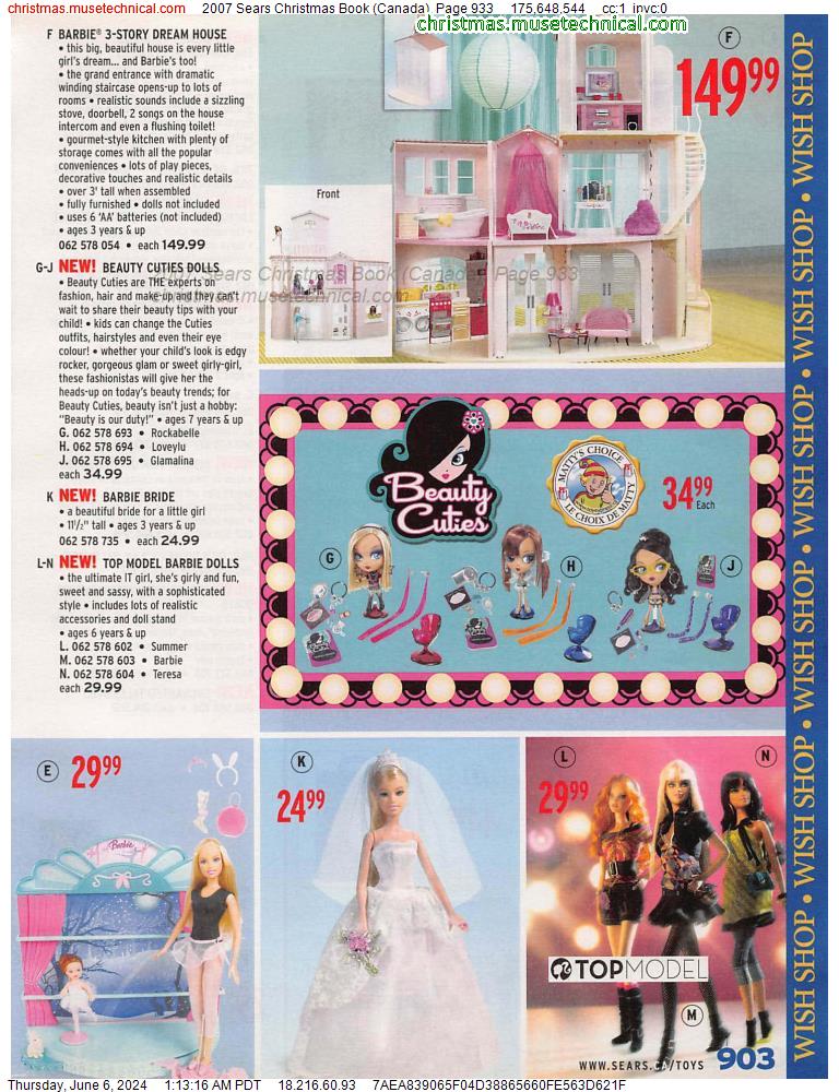 2007 Sears Christmas Book (Canada), Page 933