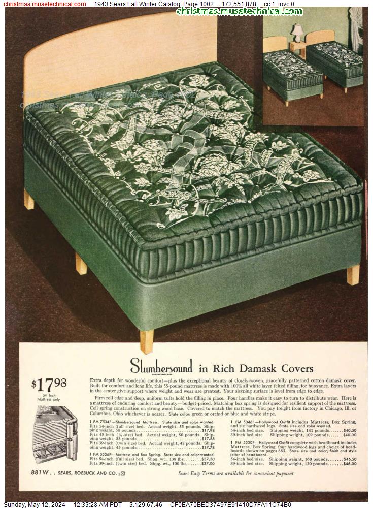 1943 Sears Fall Winter Catalog, Page 1002