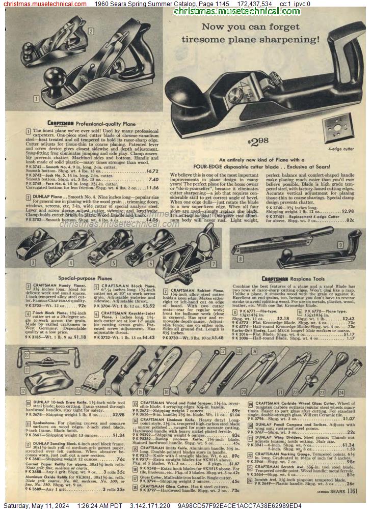 1960 Sears Spring Summer Catalog, Page 1145