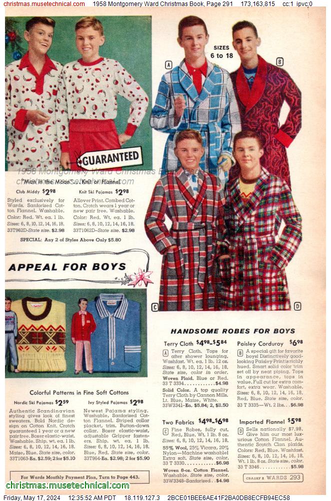 1958 Montgomery Ward Christmas Book, Page 291