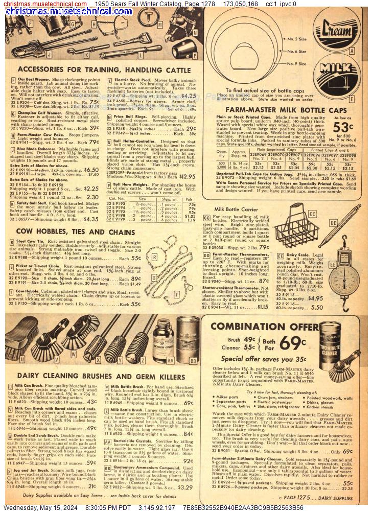 1950 Sears Fall Winter Catalog, Page 1278