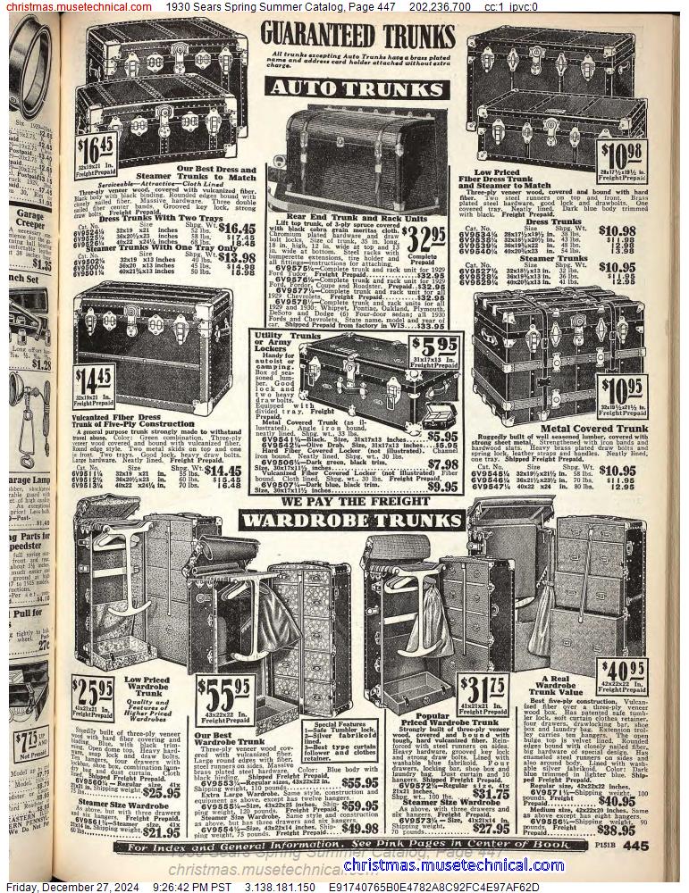 1930 Sears Spring Summer Catalog, Page 447