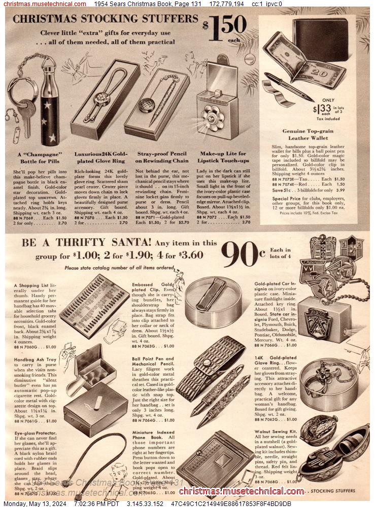 1954 Sears Christmas Book, Page 131