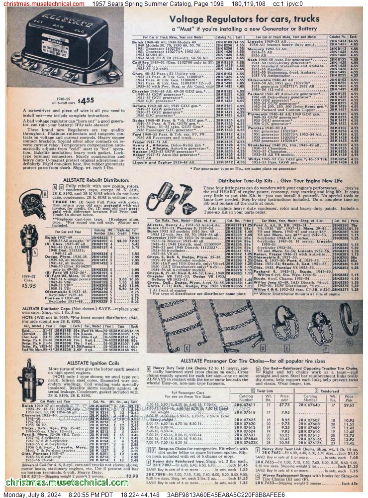 1957 Sears Spring Summer Catalog, Page 1098
