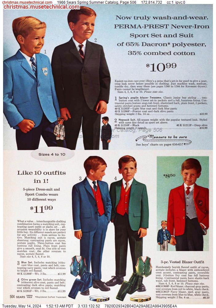 1966 Sears Spring Summer Catalog, Page 506