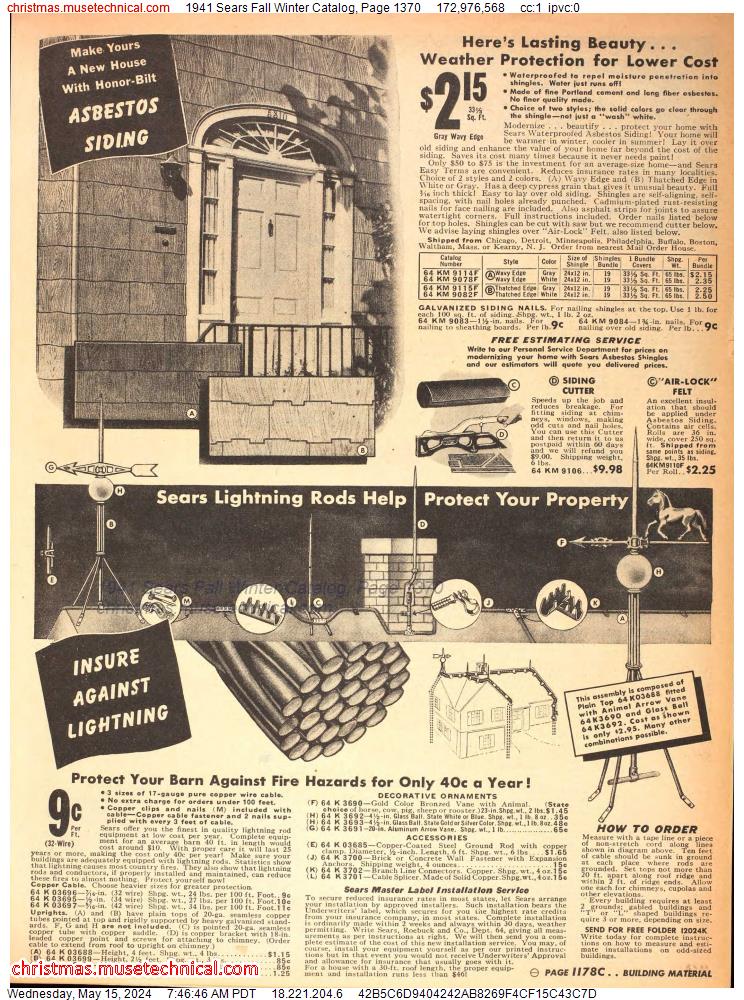 1941 Sears Fall Winter Catalog, Page 1370