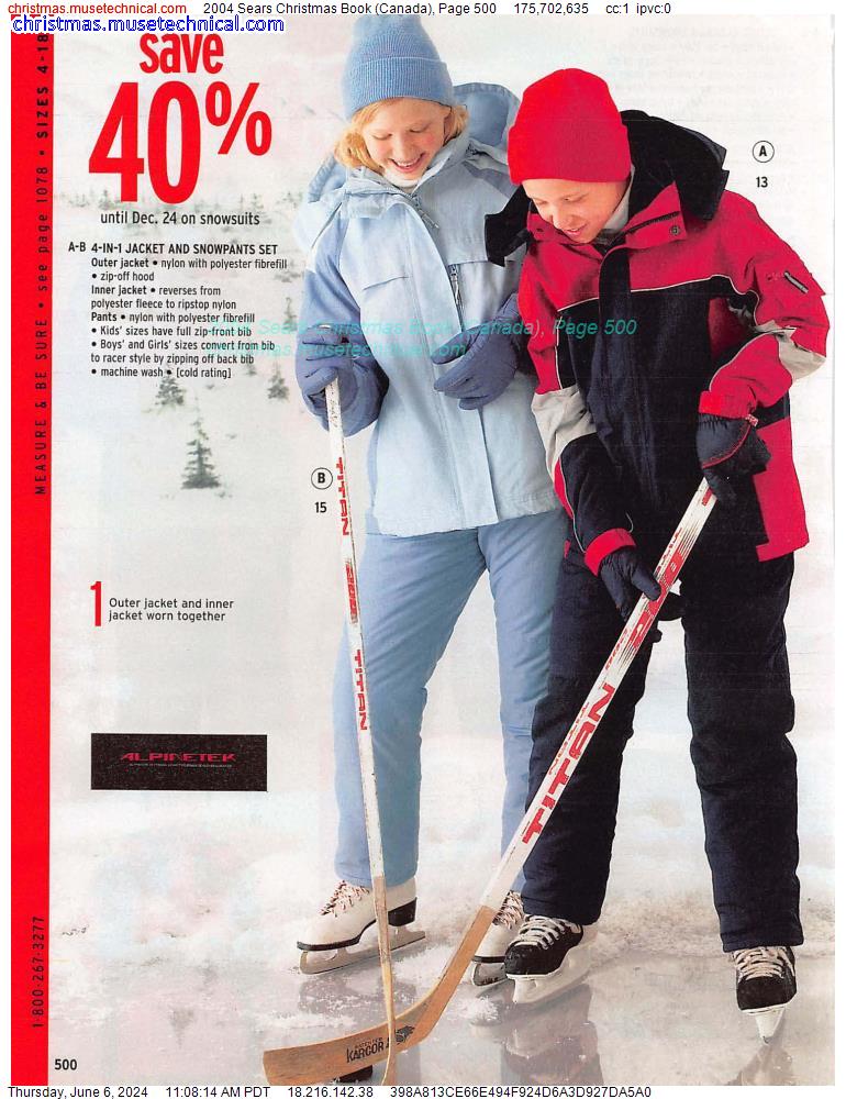 2004 Sears Christmas Book (Canada), Page 500