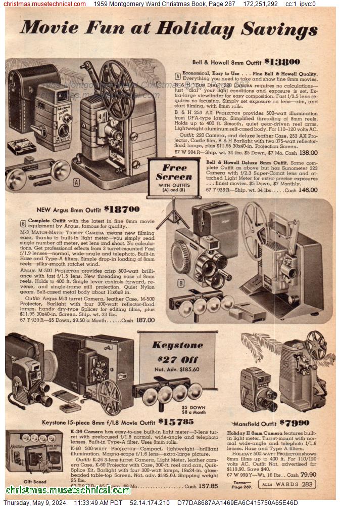 1959 Montgomery Ward Christmas Book, Page 287