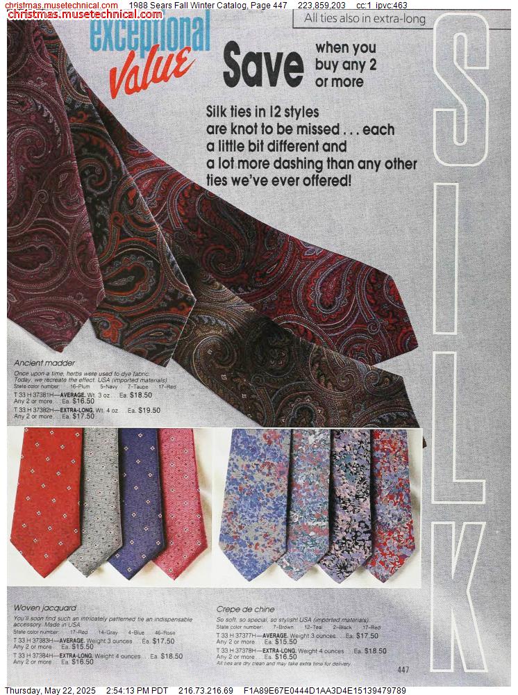 1988 Sears Fall Winter Catalog, Page 447