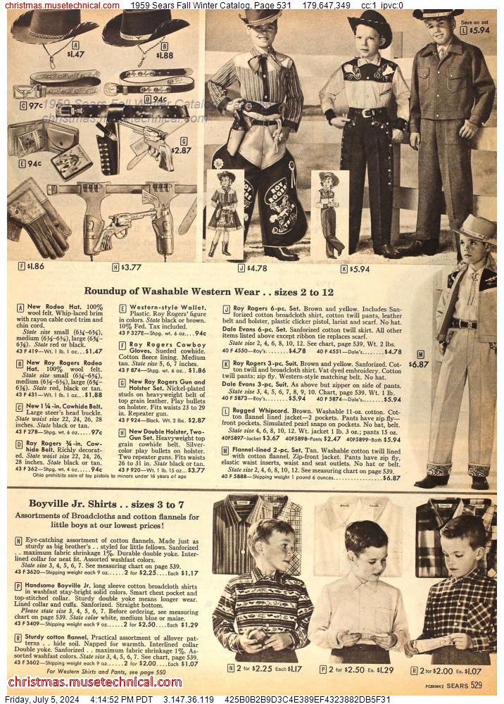 1959 Sears Fall Winter Catalog, Page 531