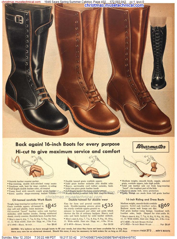 1946 Sears Spring Summer Catalog, Page 402