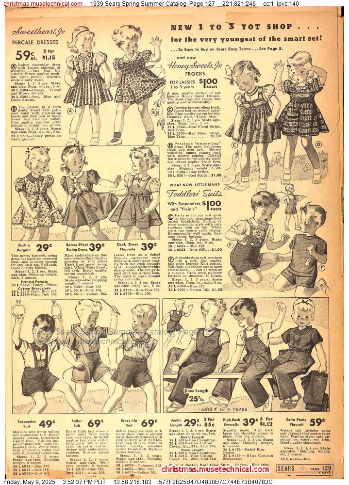 1939 Sears Spring Summer Catalog, Page 127